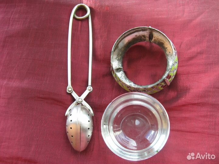 Солонка эмаль мельхиор СССР