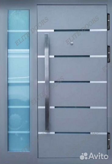 Уличная входная дверь с остеклением ED-172