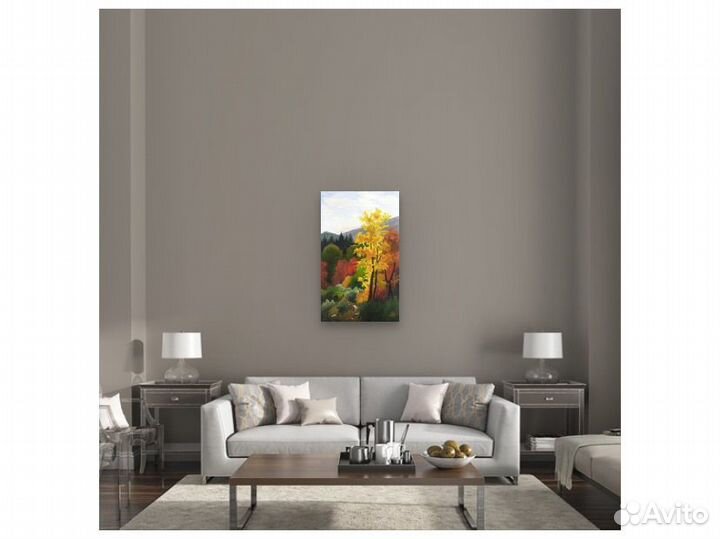 Картина маслом осенний пейзаж