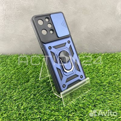 Чехол на Xiaomi Redmi 12 трансформер (синий)