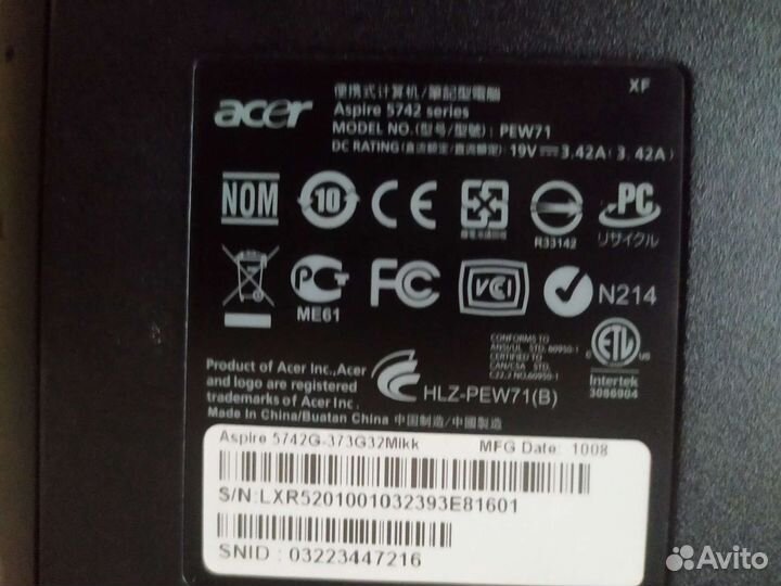 Ноутбук Aсer