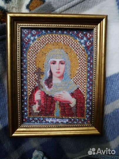 Икона бисером Лариса