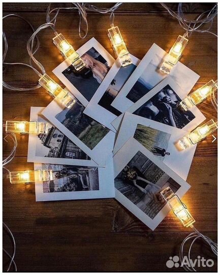 Электрогирлянда для фото прищепка 4м