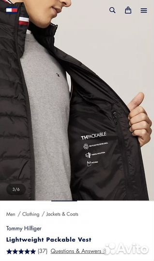 Мужской жилет Tommy Hilfiger оригинал