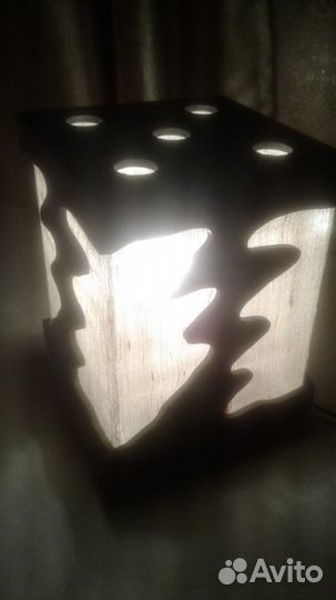 Светильник-ночник из нат. дерева