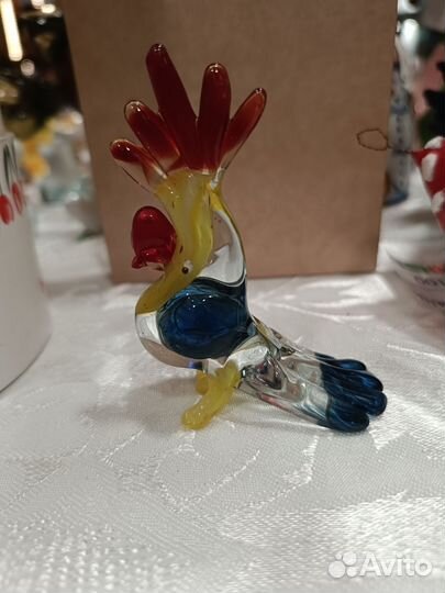 Фигурка Попугая из стекла украшение аксессуар