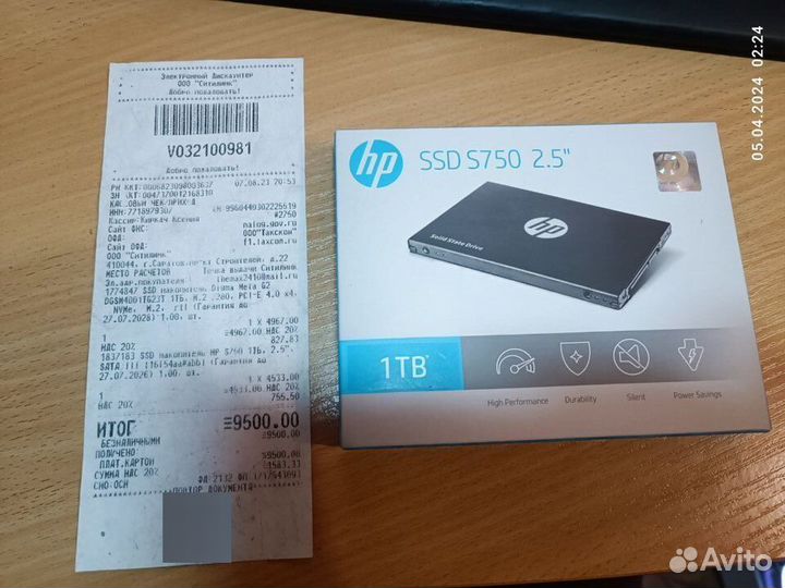 SSD накопитель HP S750 1тб SATA III