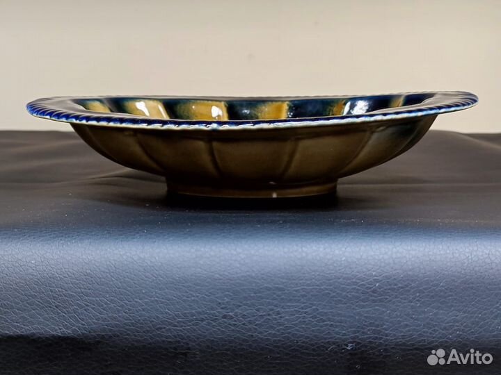 Салатник керамический кобальт фисташковый