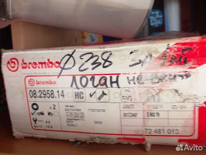 Тормозные диски renault logan