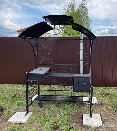 Мангал с печью