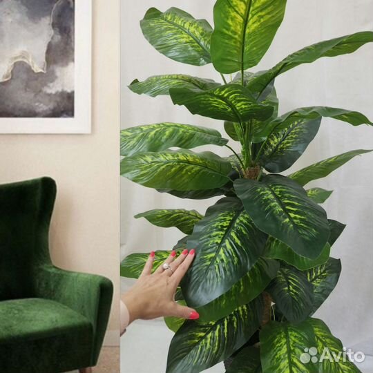 Диффенбахия Гранд цветок искусственный в офис кафе