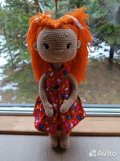 Кукла амигуруми, ручная работа, кукла вязанная
