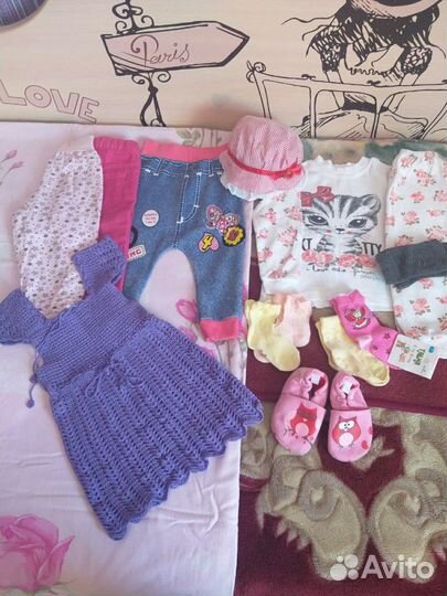 Вещи детские для девочки на 9-12 месяцев