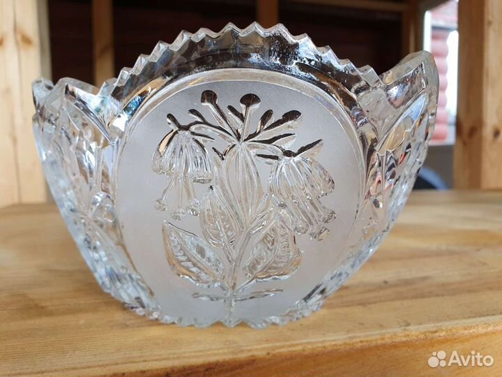 Ваза конфетница хрусталь