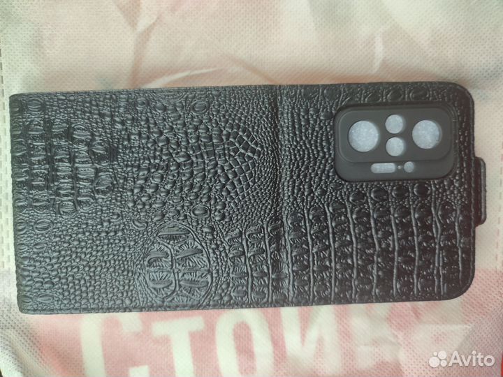 Вертикальный чехол(натур. кожа) Redmi Note 10 Pro