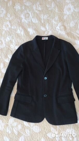 Пиджак чёрный на мальчика button blue 164
