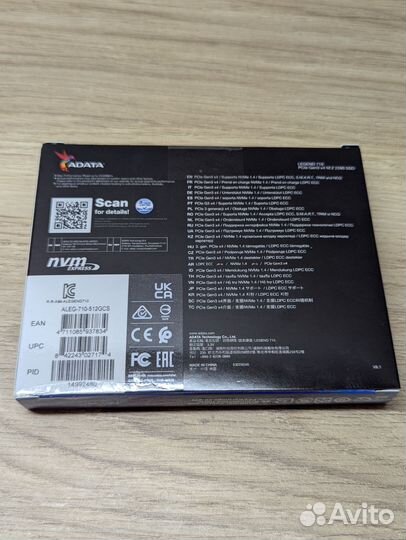 SSD M2 adata legend 710 512 GB