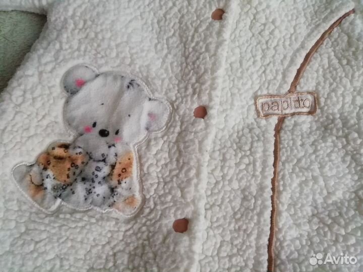 Детский флисовый комбинезон Papitto 74 размер