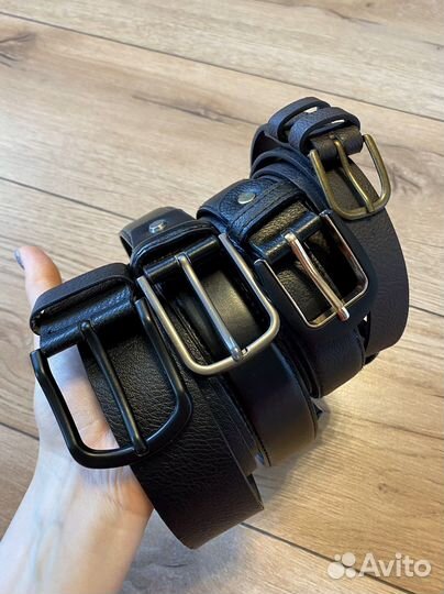 Ремень из экокожи черный