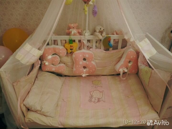 Комплект белья с бортами для кроватки