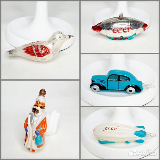 Елочные игрушки СССР 5шт