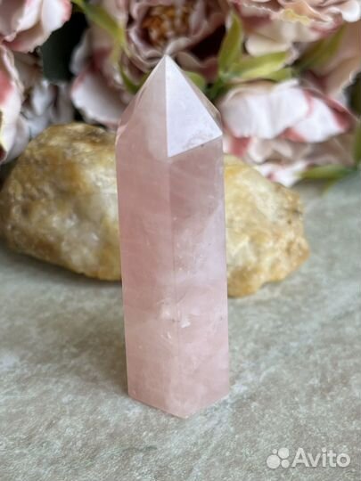Кристалл генератор розовый кварц
