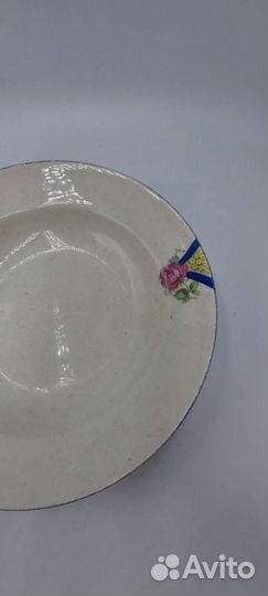 Глубокая тарелка. фз Бронницы. 1927-30 гг