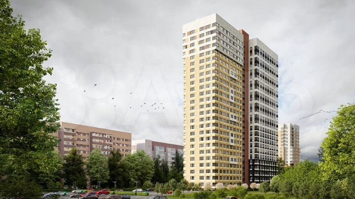 2-к. квартира, 55,4 м², 12/25 эт.