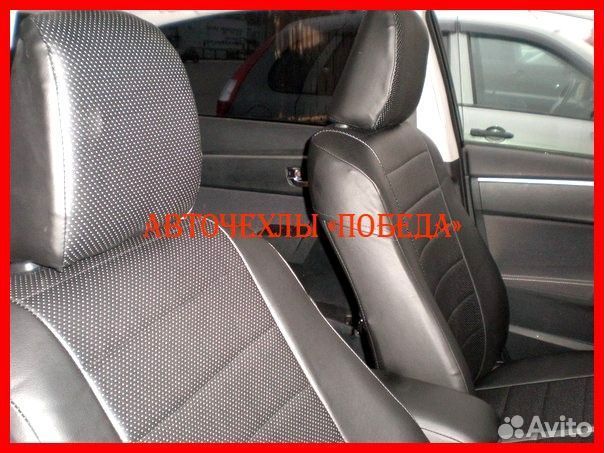 Чехлы Toyota Corolla 11 из экокожи чёрные Классика