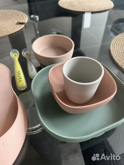 Набор силиконовой посуды для малыша beaba