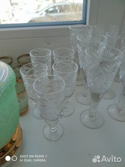 Хрусталь. Рюмки, фужеры, бокалы, стаканы, графин