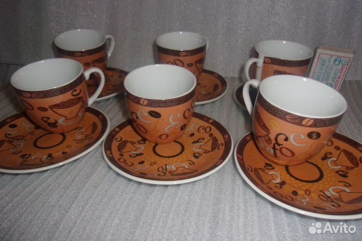 NEW. Чашки для кофе-эспрессо.12 предметов