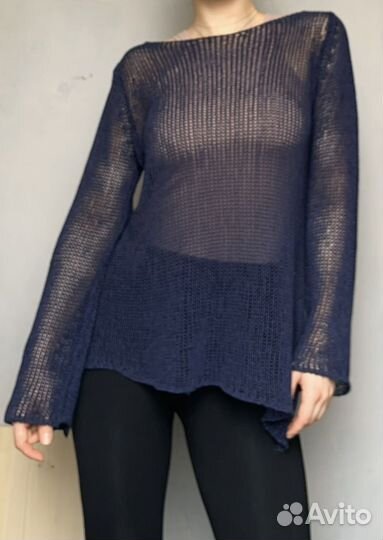 Джемпер в сетку винтаж