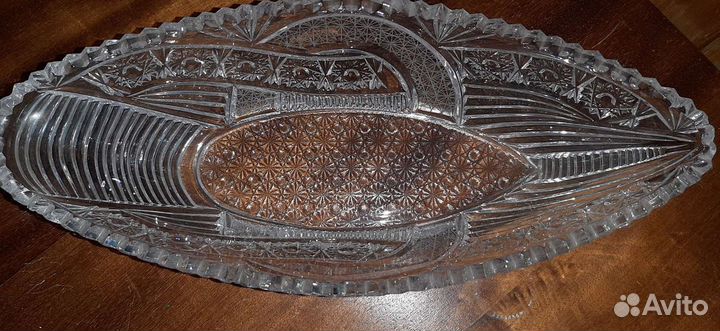 Ваза хрустальная Ладья СССР