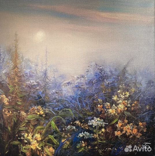 Интерьерная картина маслом 60-60см. Принт