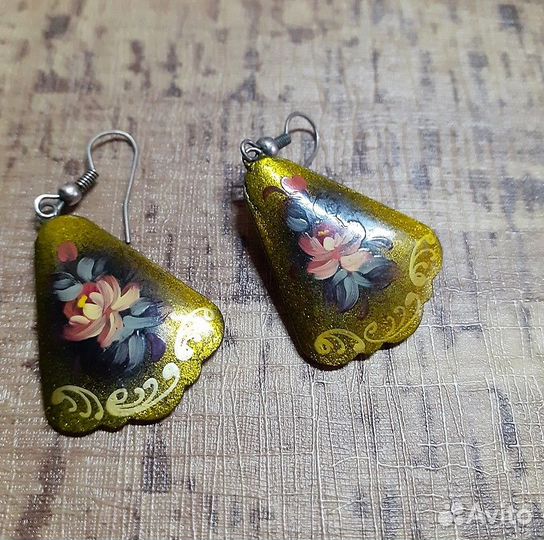Серьги. Народные промыслы. Винтаж