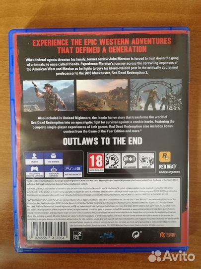 Игра Red Dead Redemption PS4 Диск
