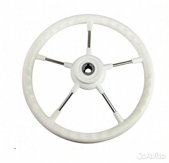 Рулевое колесо riva RSL обод белый, спицы серебрян