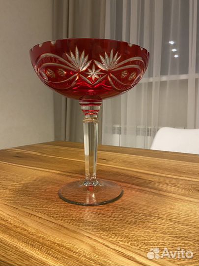 Ваза для фруктов (фруктовница) хрусталь