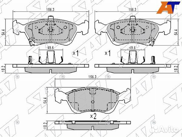 Колодки тормозные Передние toyota avensis