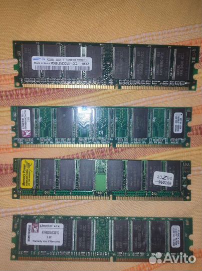 Оперативная память DDR1 512MB для пк и ноутбуков