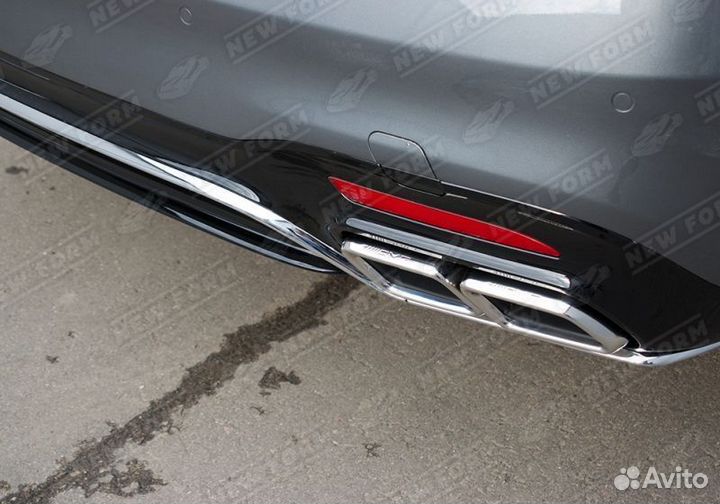 Диффузор насадки 63 AMG Mercedes S222 рестайлинг