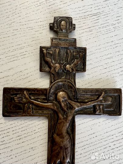 Крест 17-18 век, оригинал, красномедный