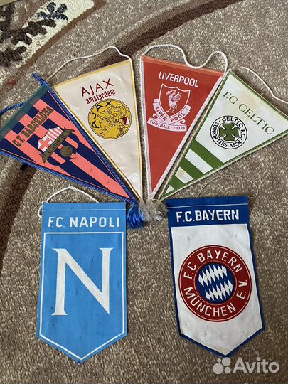 Вымпелы 6шт футбольные старые