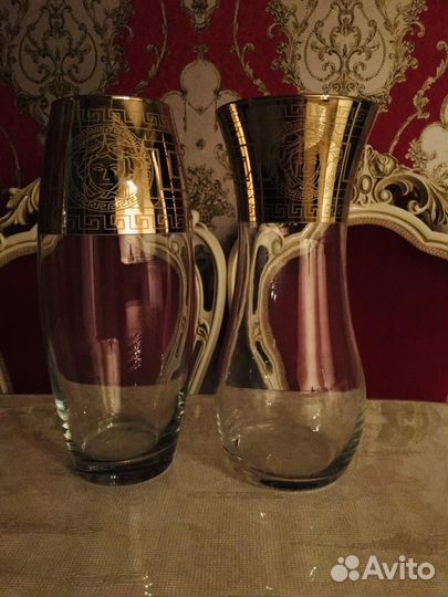 Versace вазы для цветов алмазная гравировка