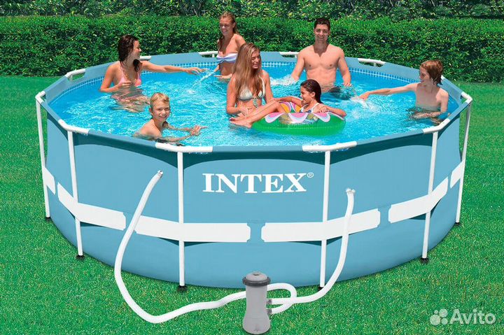 Каркасный бассейн Intex, 366x122см (ф+лестница)