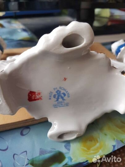 Подсвечник румынский тройной винтаж ангел путти