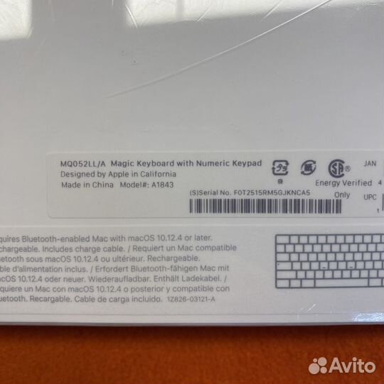 Apple Magic keyboard 2 US numeric keypad (New)