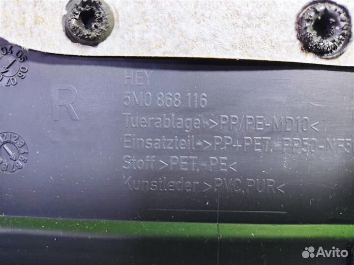 Обшивка двери задней правой volkswagen Golf Plus