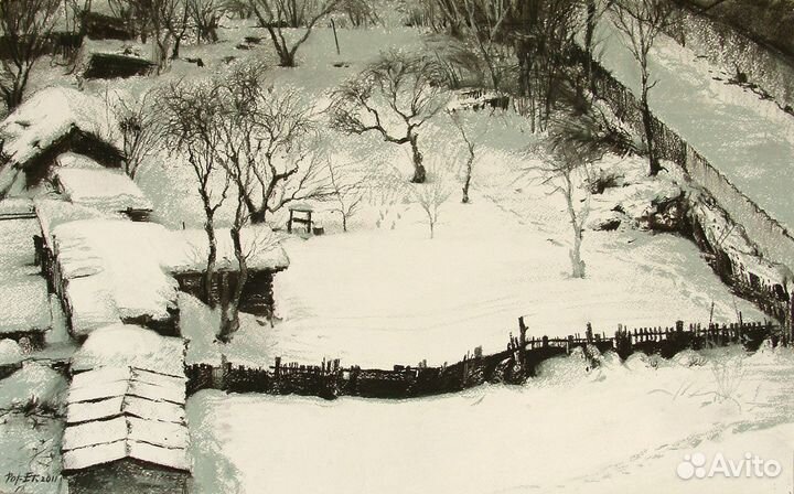 Картины в графике, пейзажи